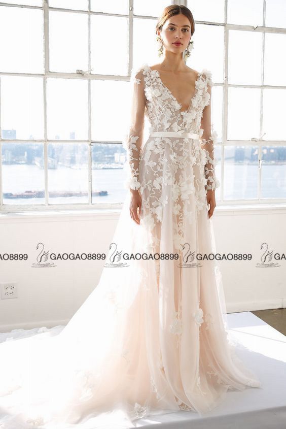 marchesa long sleeve wedding dress