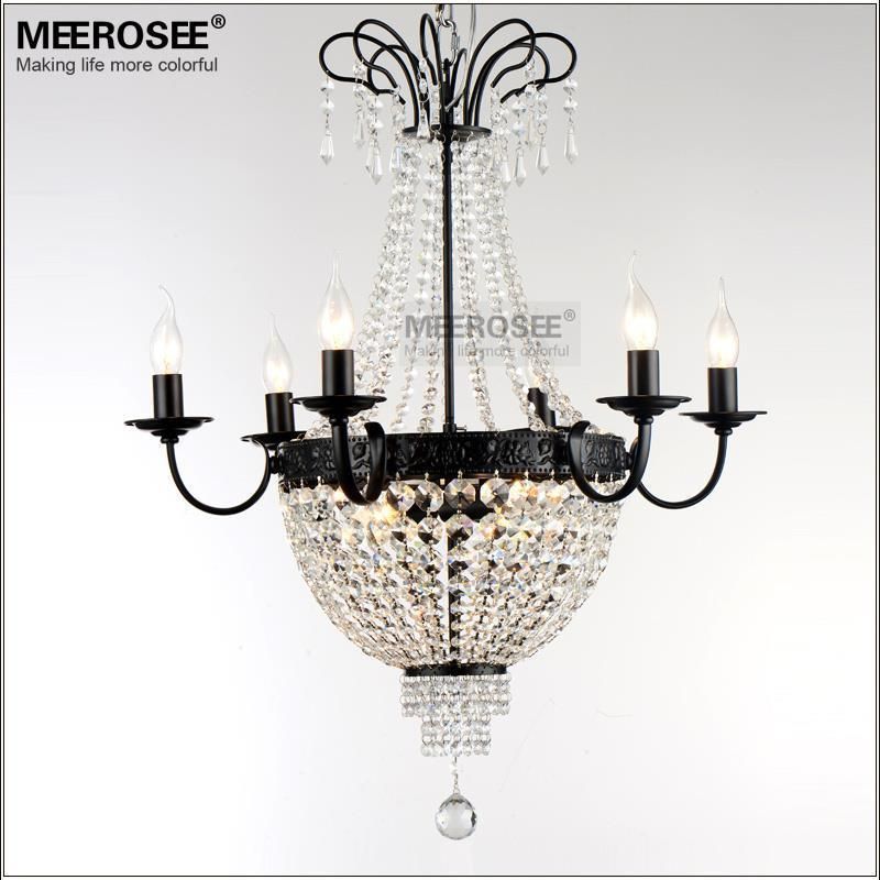 Crystal Chandelier Light Fitting French Vintage Lighting Crystal Chandelier Light Fitting French Vintage Lighting Fixture Wrought Iron White Chrome Black Color For Dining Room