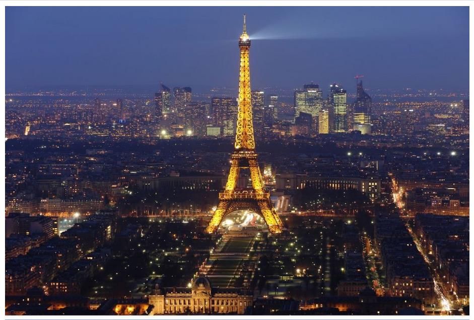 High End Custom 3d Photo Wallpaper Murals Wall Paper Eiffel Tower Night Scene Living Room Background Home Decor