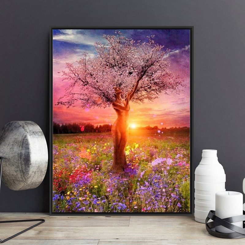 Frame Beauty Tree Diy Painting By Numbers Kits Acrylic Paint On Canvas Hand Painted Oil For Wall Art Work Living Room