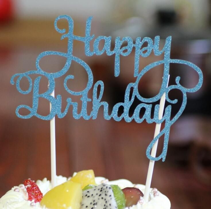 Acheter Pas Cher Paillettes Joyeux Anniversaire Drapeau Gateau Topper Decoration Party Favors Autocollant Decor Banniere Carte De Gateau Danniversaire Accessoire G1036 Du 17 64 Fr Dhgate