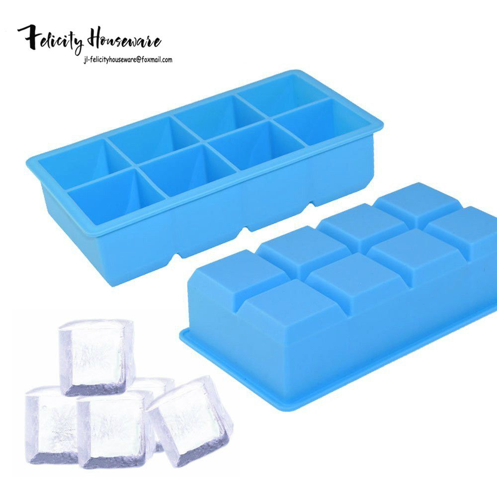 Silicone Ice Cube Tray Large Mould Mold Giant Maker Square Bar Ice Food Home DIY