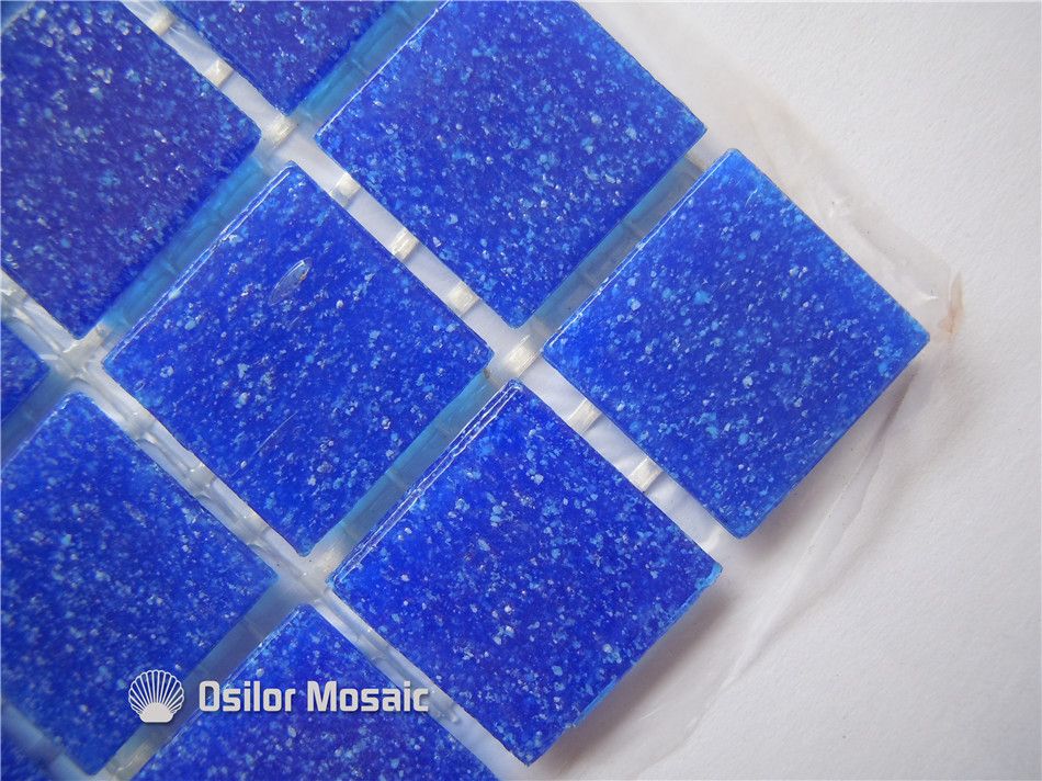 Compre Azulejo De Mosaico De Vidrio Azul Oscuro Para Baño Y Cocina