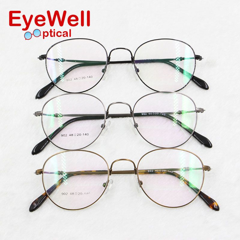 Wholesale Round Optical Frame High Quality Memory Alloy Metal Full Frame Eyeglasses for Men And
