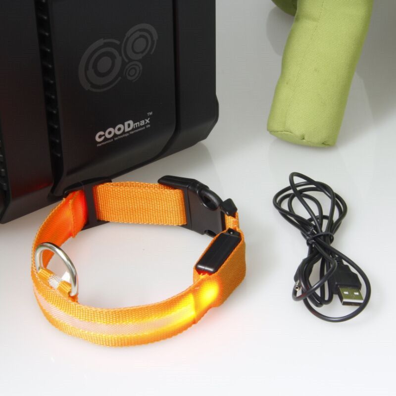 E04 USB Charging Pet Dog Collars Pet Nylon Collar Luminous Collar LED