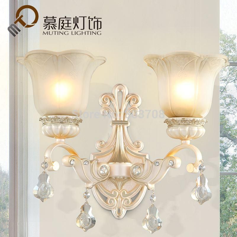 2018 European Stud Wall Double Lamps Bedroom Lamp Past 2018 European Stud Wall Double Lamps Bedroom Lamp Past Living Room Tv Crystal Lighting Fixtures Aisle 160401 High Quality Light Crysta