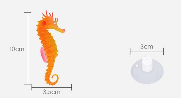 Chegam novas Ambiental e amigável Luminosa Sea Horse Hippocampus Aquário silicone Fish Tank Decoração