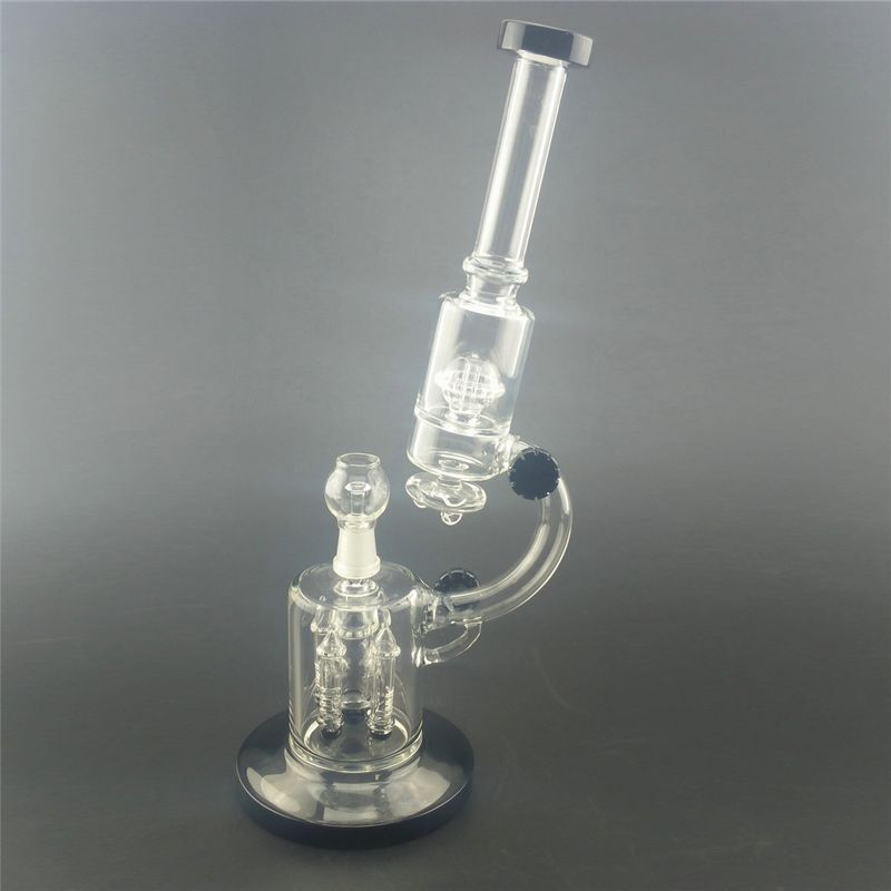 2020 Microscope Glass Bongs Splash Guard Rockets Percolator Cyclone