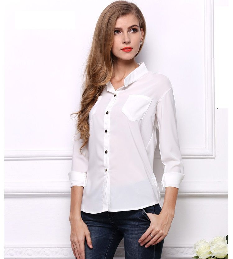blusas blancas formales para dama