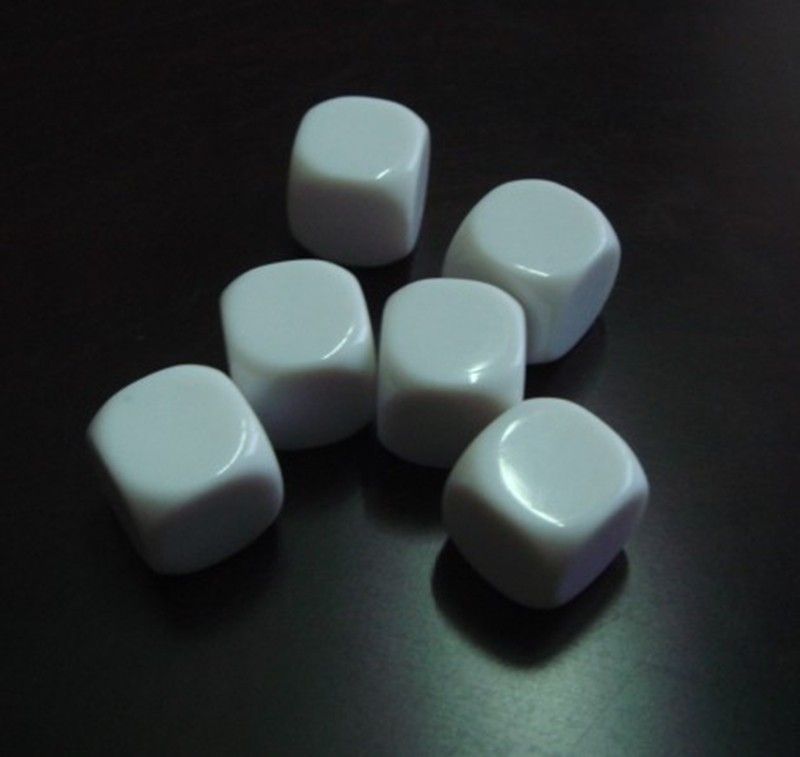 2020 DIY Dice 18mm Engraving Blank Rounded Dices White Cube Kids Party