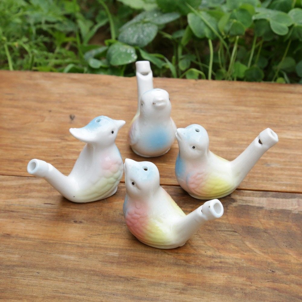 Water Bird Whistle Ceramic Glazed Bird Whistle Peacock Birds Whistle