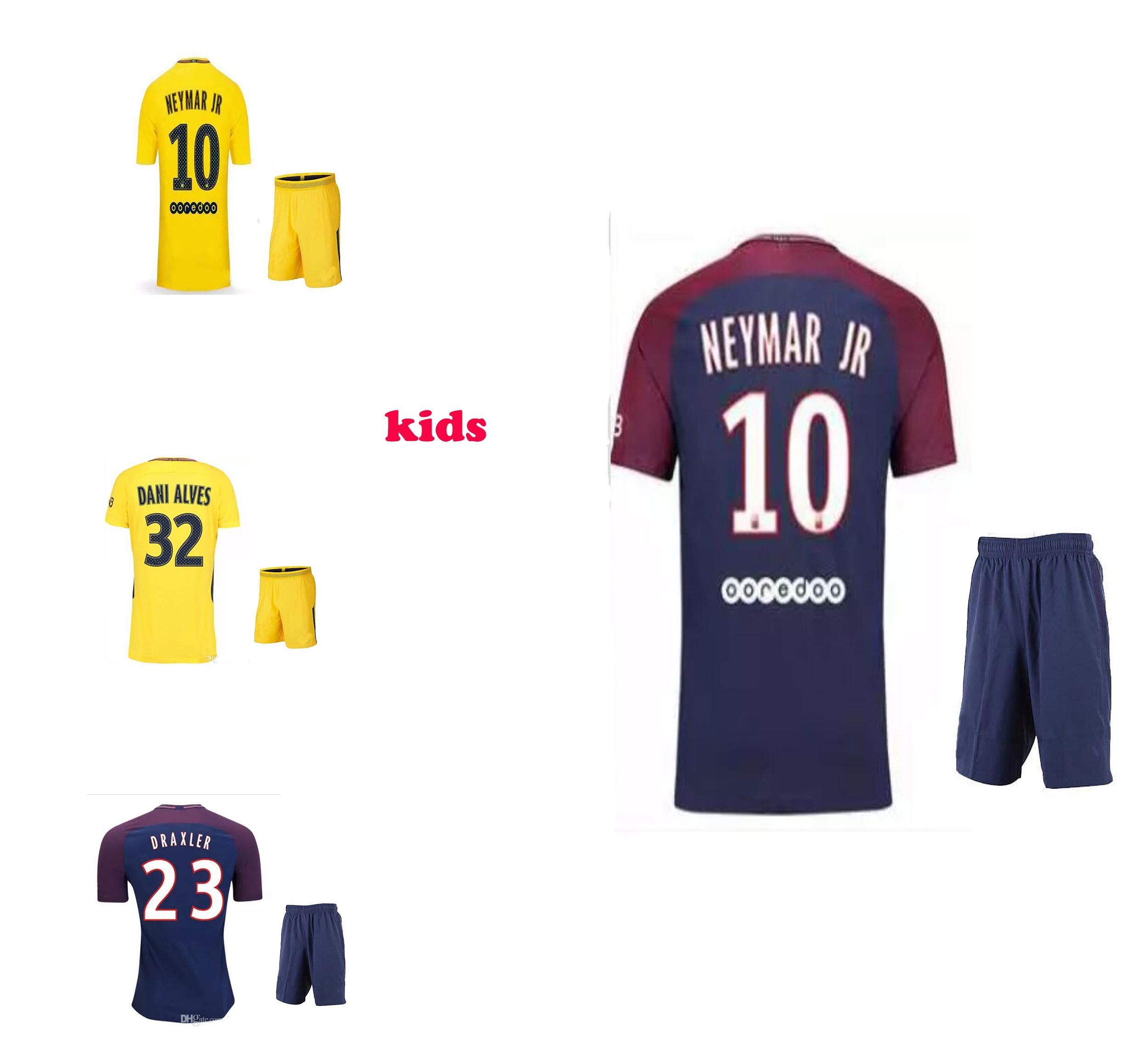 2020 17 18 NEYMAR Kids Soccer Jerseys MBAPPE CAVANI DI MARIA Boy