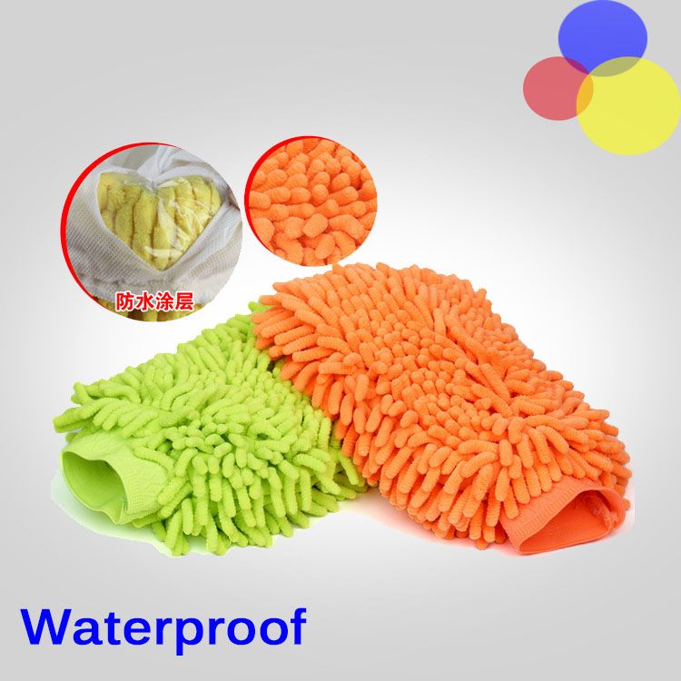 2020 Waterproof Car Wash Gloves 26cm 18 Cm Super Mitt Microfiber Anti
