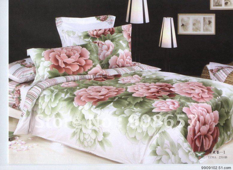 2018 Home Design Bed Sheets Queen Bedding Set Violet Red Green 2018 Home Design Bed Sheets Queen Bedding Set Violet Red Green Hibiscus Flower Fl Pattern Printed Duvet Quilt Covers Bedlinen From Sycw