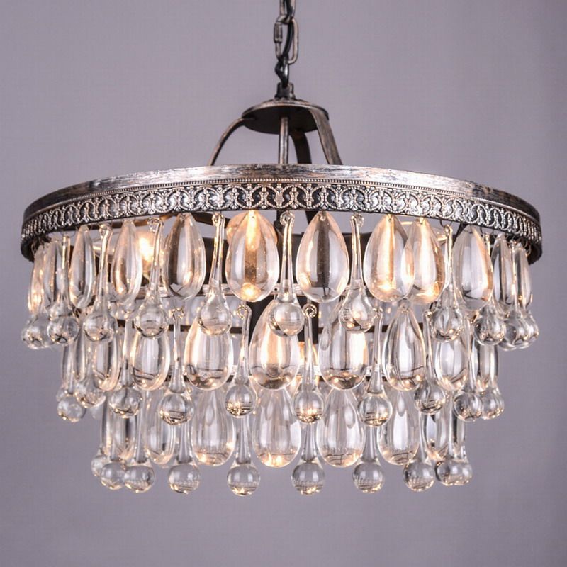 Vintage Clarissa Drops Led Crystal Chandeliers Lamp For Dining Room Vintage Clarissa Drops Led Crystal Chandeliers Lamp For Dining Room Large French Empire Style Restoration Hardware Lighting Table Chandelier Ball