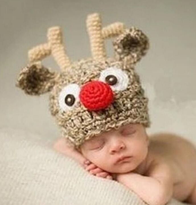 Newborns Beanie Handmade Crochet Deer Horn Hat Cute Baby Deer Antler Newborns Beanie Handmade Crochet Deer Horn Hat Cute Baby Deer Antler