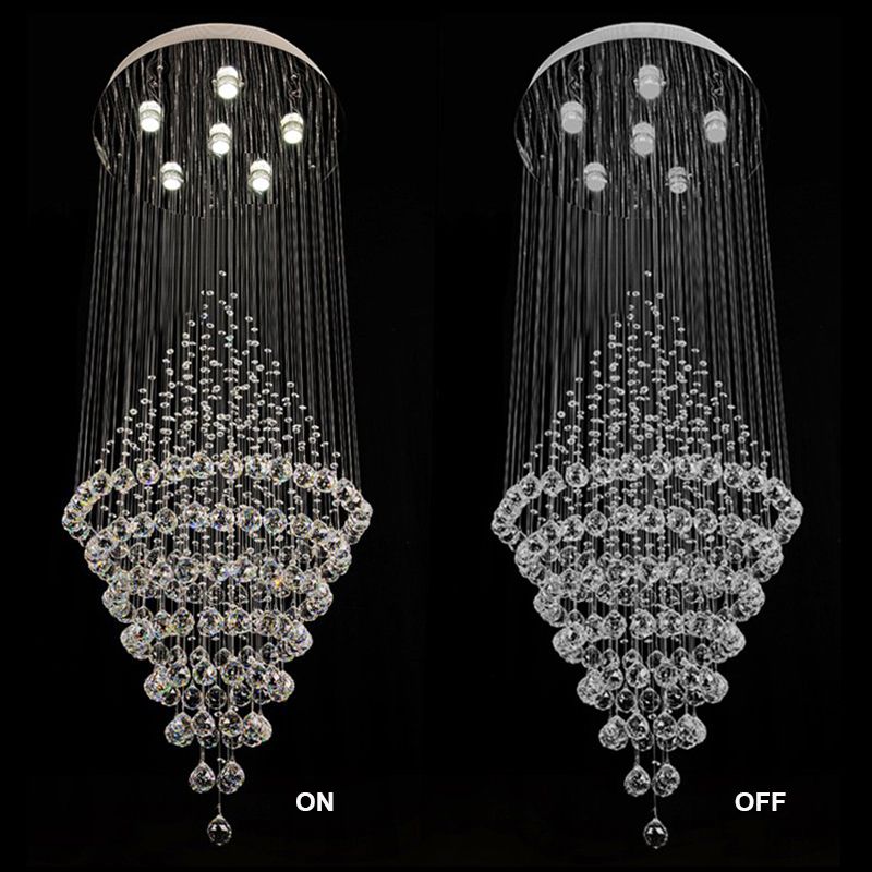 Vallkin Led Round Crystal Chandelier Ceiling Lights Pendant Lamps Vallkin Led Round Crystal Chandelier Ceiling Lights Pendant Lamps Fixtures For Hotel Restaurant Indoor Home With Warm Or Cool White Victorian
