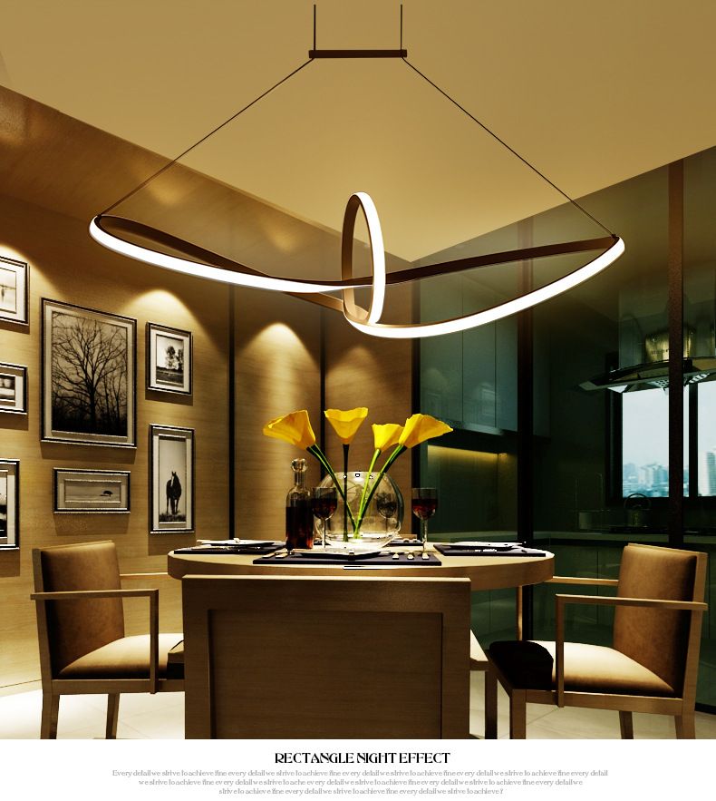 Modern Minimalist Led Pendant Light Hanging Lamp Suspension Chandeliers Livingroom Indoor Lighting Fixture Aluminium Ac90 265v Lights From