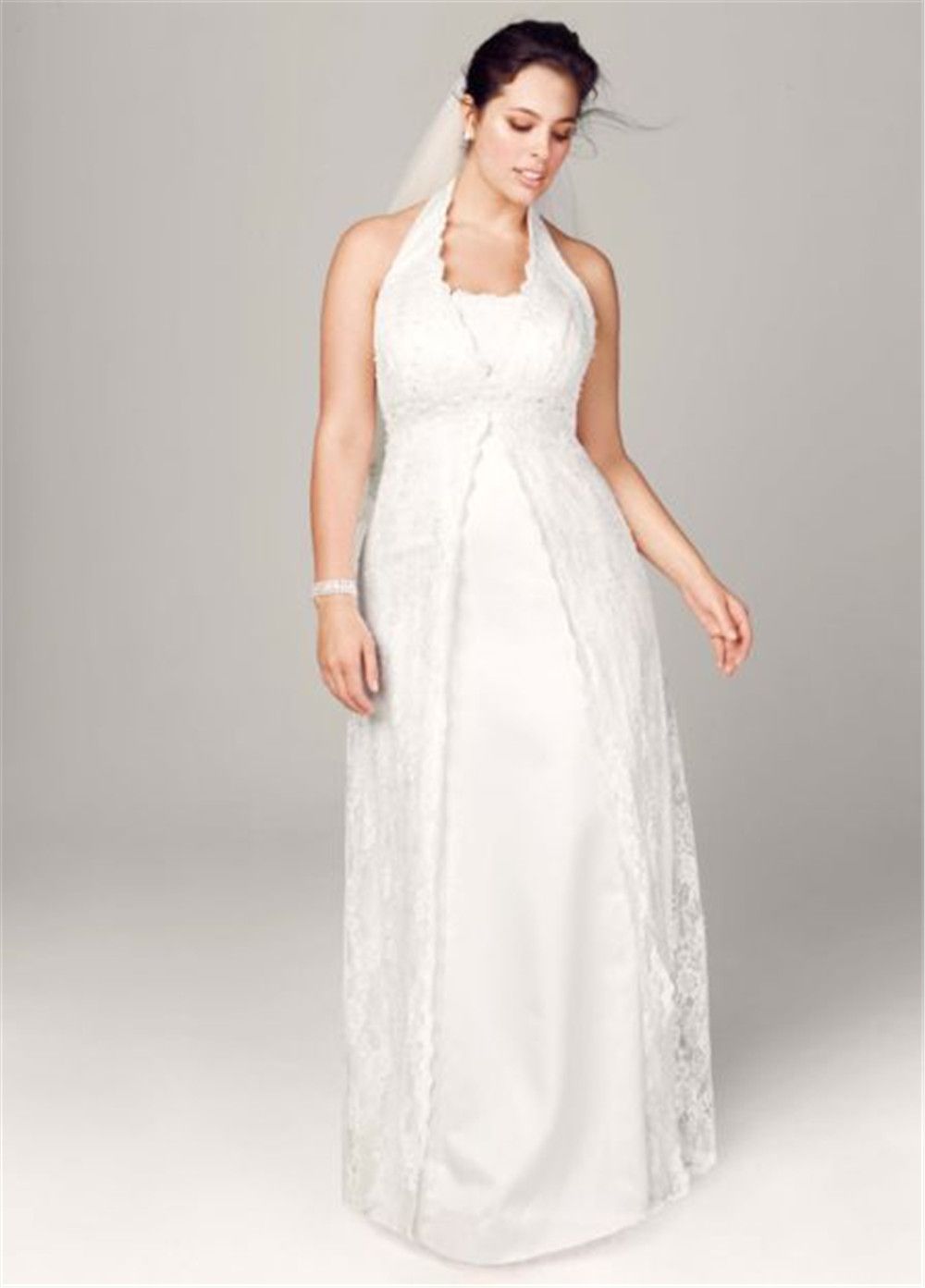 a line wedding gowns for plus size