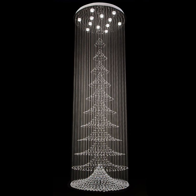 Spiral Crystal Chandelier Light Fixture Long Stair Lamp Spiral Crystal Chandelier Light Fixture Long Stair Lamp Flush Mounted Fitting For Staircase Villa Res Diy Mason Jar