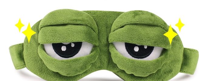 2018 2017 Hot Sad Frog Sleep Mask Cartoon Pepe The Frog Eye Masks Funny ...