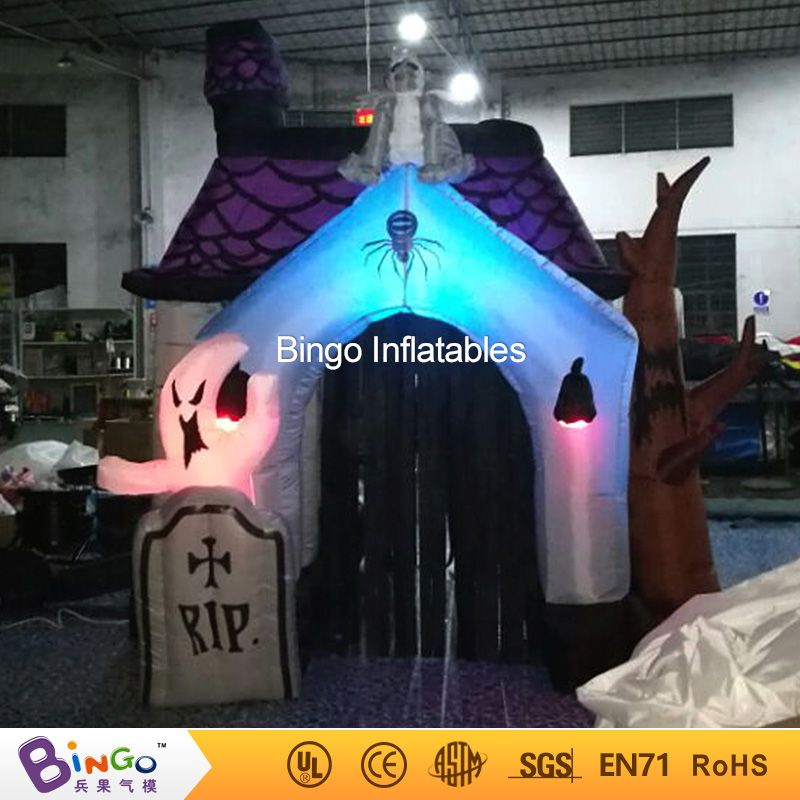 2018 halloween inflatable haunted house with led light horror decoration from sky51982015 81408 dhgatecom
