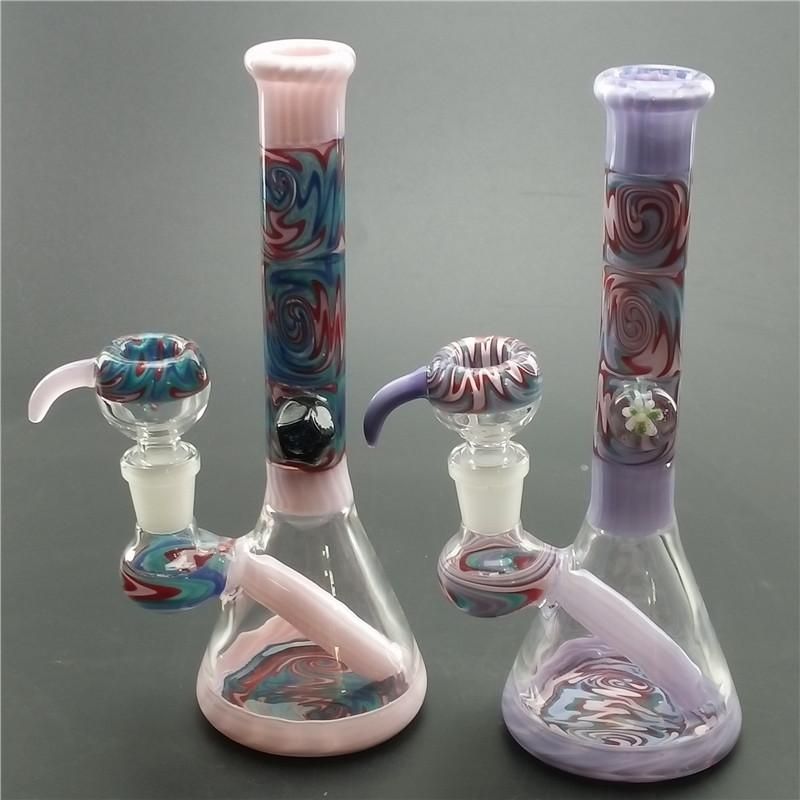 2019 High Quality Glass Bongs Heady Beaker Bubbler Handcrafted Glaze