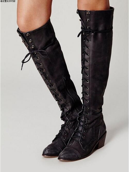 jeffrey campbell knee high lace up boots
