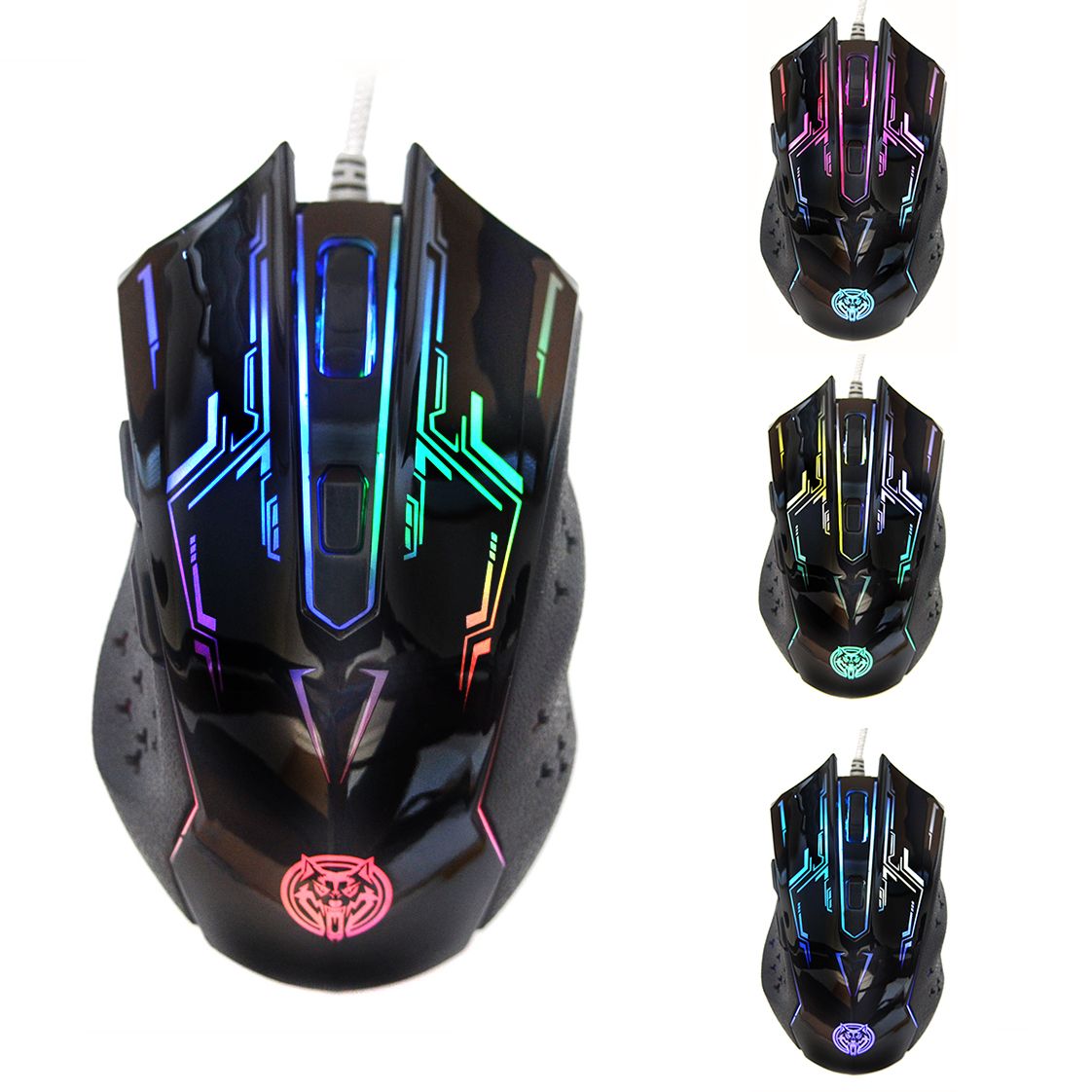 Gaming Mouse Ergonomic LED Optical 6 Buttons Professional Exra Weight