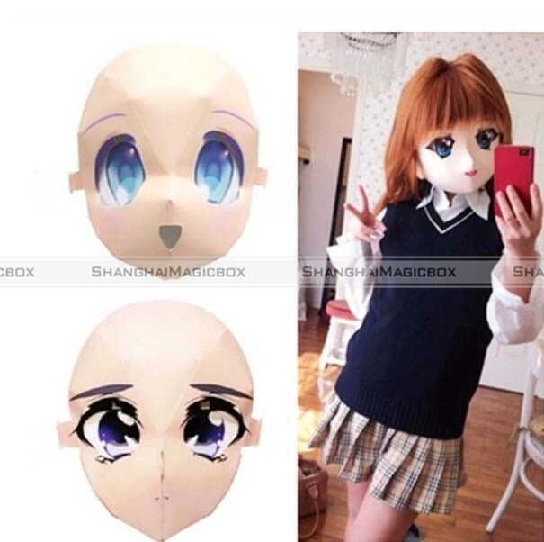 Anime girl mask cosplay Anime girl mask cosplay