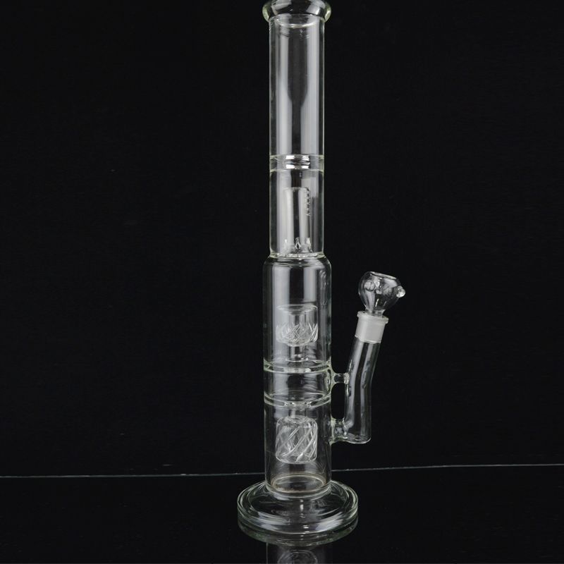 Großhandel Big Bong Percolator Wasserpfeifen 19 Zoll Groß Doppel Matrix