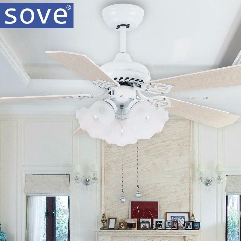 2018 Sove Modern White Ceiling Fans With Lights Living Room Dining 2018 Sove Modern White Ceiling Fans With Lights Living Room Dining Decoration Light Fan 220 Volt Lamp Ventilador De Teto From I