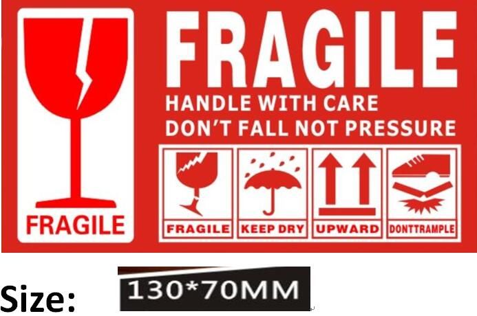 21 100 Pasters Fragile Handle With Care Stickers Shipping Mailling Warn Labels Size 13 X 7 Cm White Red Free Shipment From Elsazhong 5 Dhgate Com