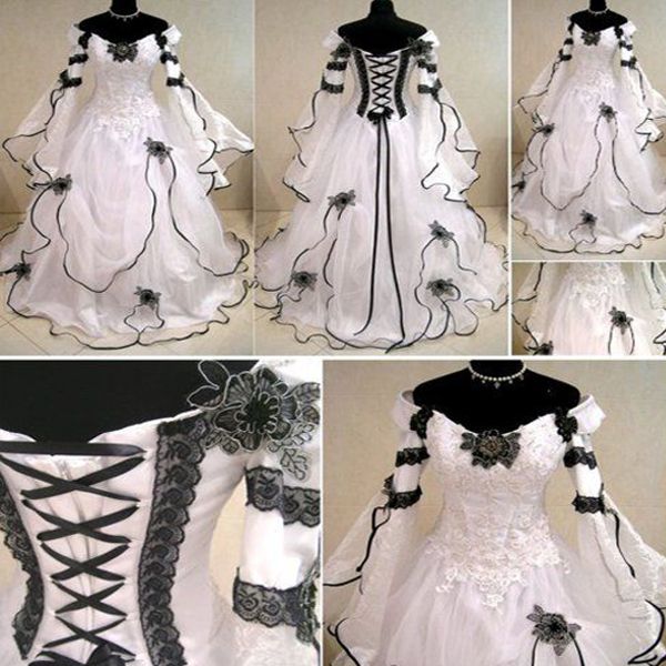 Black Celtic Wedding Dresses