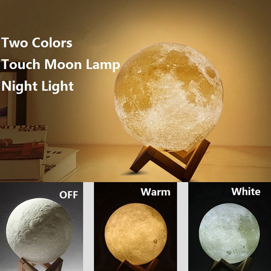 2018 3d Moon Lamp Led Night Magical Light Moonlight Desk 2018 3d Moon Lamp Led Night Magical Light Moonlight Desk Usb Rechargeable 15cm Stepless For Home Decoration Lights From
