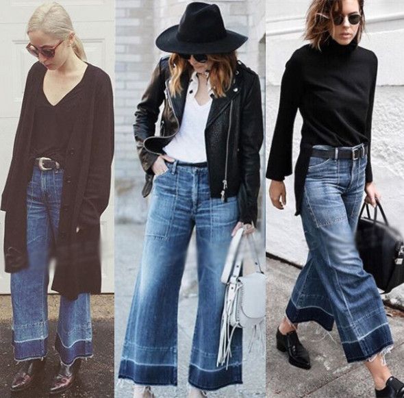Tataria Women Hole Jeans High Waist Loose Harem Jeans