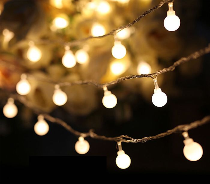 Luminaria 50 Led Cherry Fairy String Decorative Lights Battery Luminaria 50 Led Cherry Fairy String Decorative Lights Battery Operated Wedding Outdoor Patio Garland Decoration Decorations Xmas