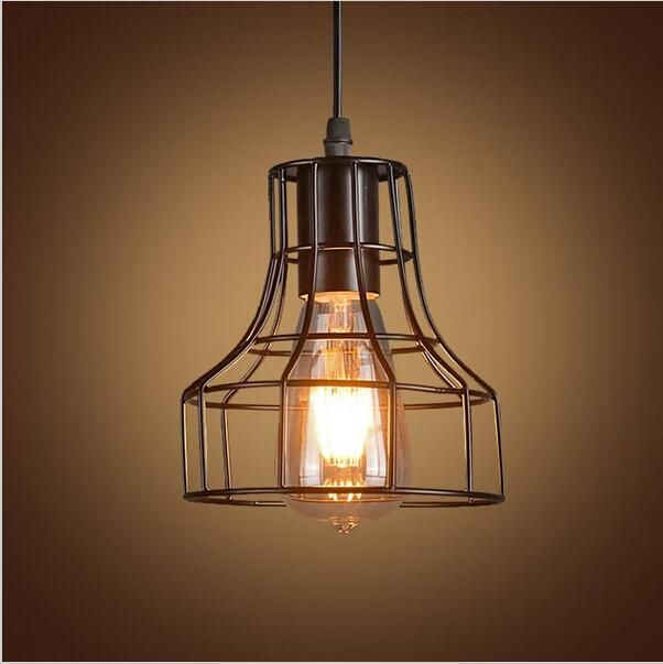 Retro Pendant Lights Loft Vintage Wrought Iron Retro Pendant Lights Loft Vintage Wrought Iron Lamp Hanging Light Bar Cafe Restaurant E27 220v Single Head Shades Copper