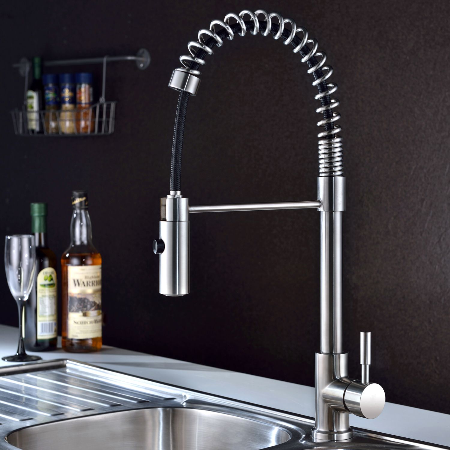 2019 Put Down Spray Kitchen Sink Faucets 304 Stainless Steel Pull 2019 Put Down Spray Kitchen Sink Faucets 304 Stainless Steel Pull Out Basin Brushed Nickel From Cloud Power 140 71 Dhgate Com