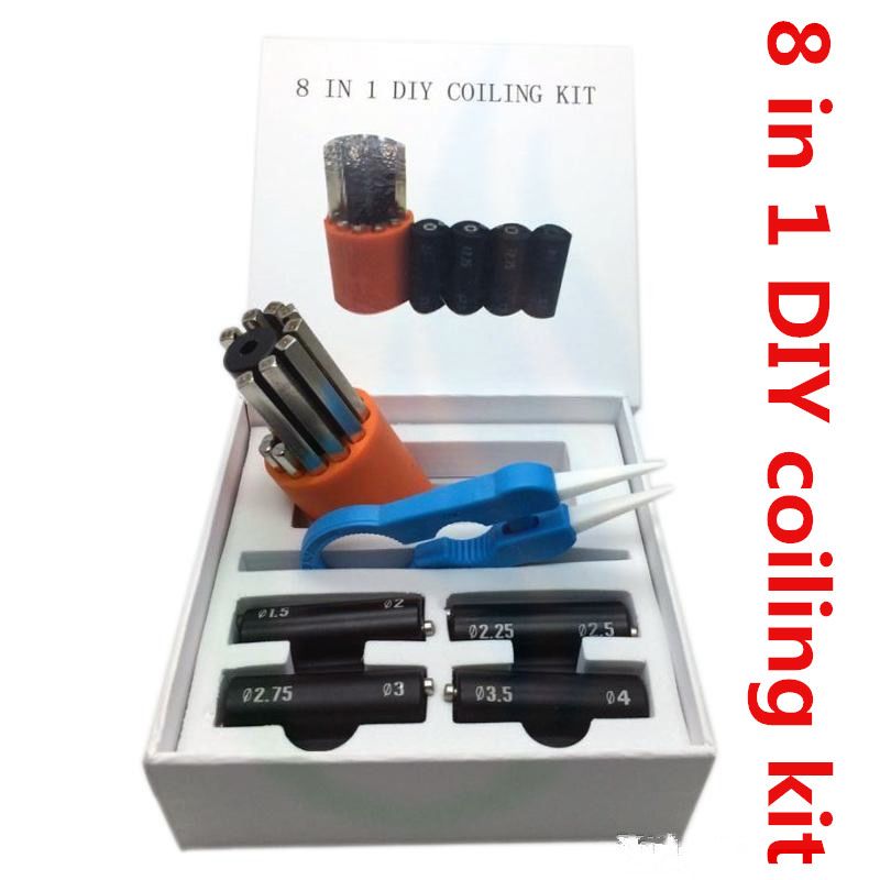 Portable 8 In 1 DIY Coiling Kit Coil Jig Coiler Winding RDA Making Tool