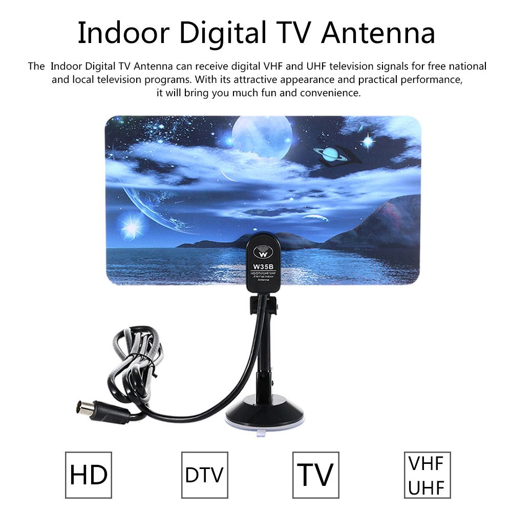 Grosshandel W16ph08 Digitale Innen Tv Antenne 35 Dbi High Gain Full Hd 1080p Vhf Uhf Dvb T Antenne Iec Anschluss Fur Dtv Tv Von Jack16669 21 83 Auf De Dhgate Com Dhgate