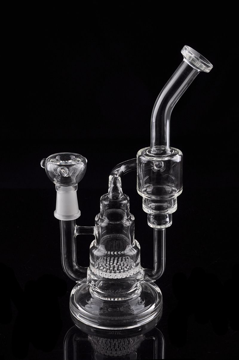 2020 Newest Hitman Glass Bongs Classic Brilliance Cake Double Recycler