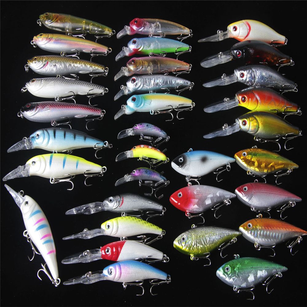 8pcs Lot Fishing bait Lures Plastic Crank Baits 7.5cm 9.1g Tackle Crankbaits