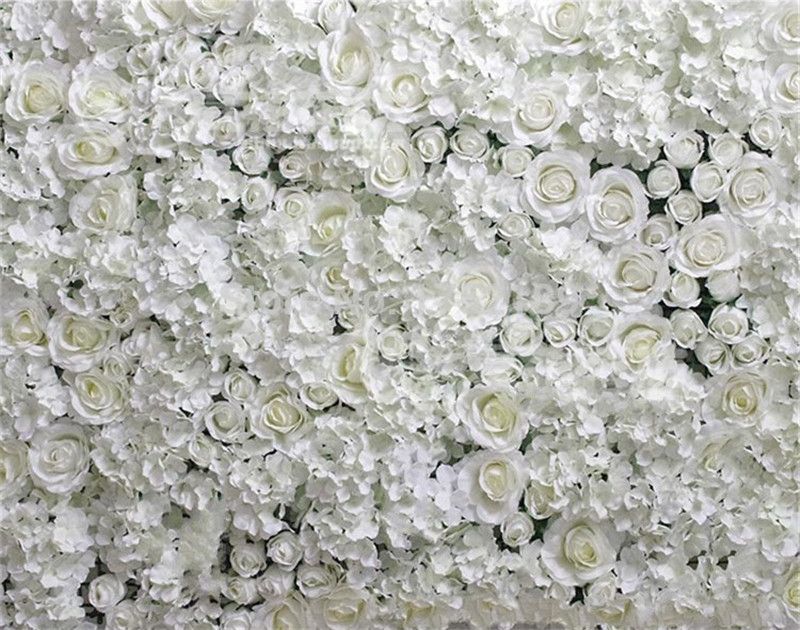 2018 White Rose Silk Flower Backdrop Wall Wedding Decorations Variety