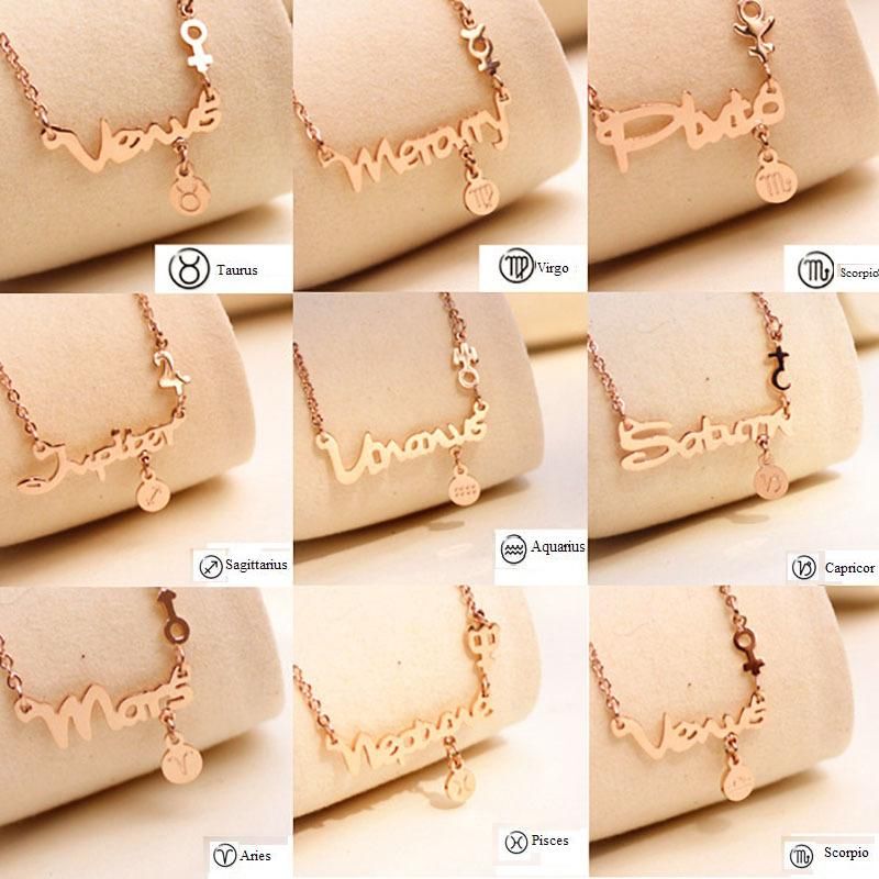 Compre Joyería De Acero De Titanio De Moda 12 Signos Del 