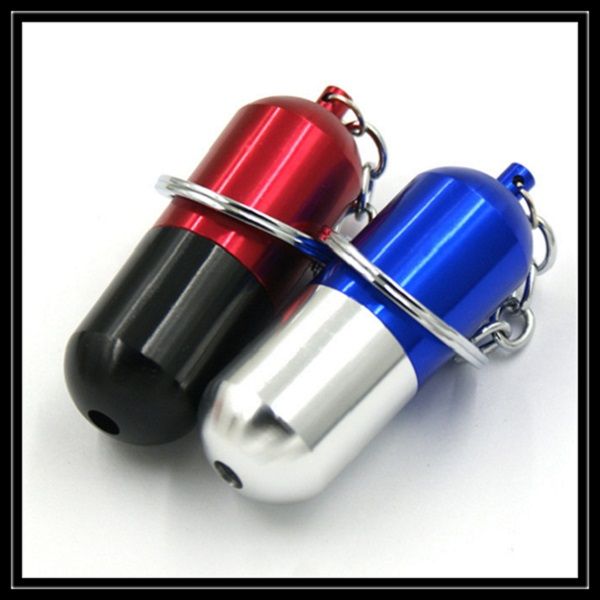 2016 Wholesale Capsule Keychain Metal Pipe Mini Size Telescopic