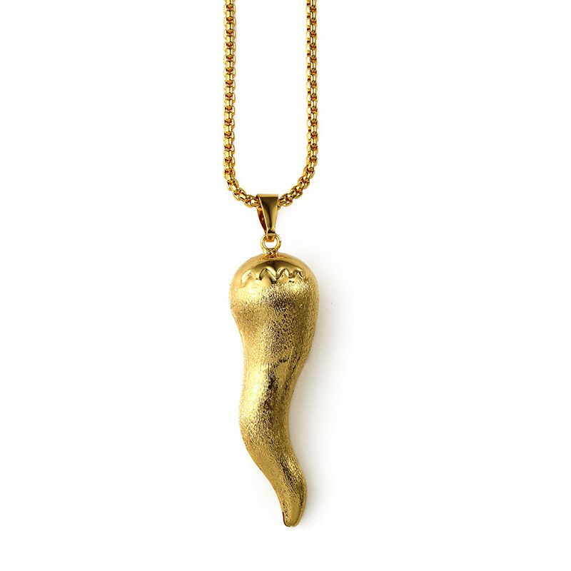 Whole Fashion Men Unique Jewelry Vacuum Chili Long Pendant Whole Fashion Men Unique Jewelry Vacuum Chili Long Pendant Necklaces 18k Gold Plated Chain For Filling Pieces Mens Punk Rock Micro Hip Hop