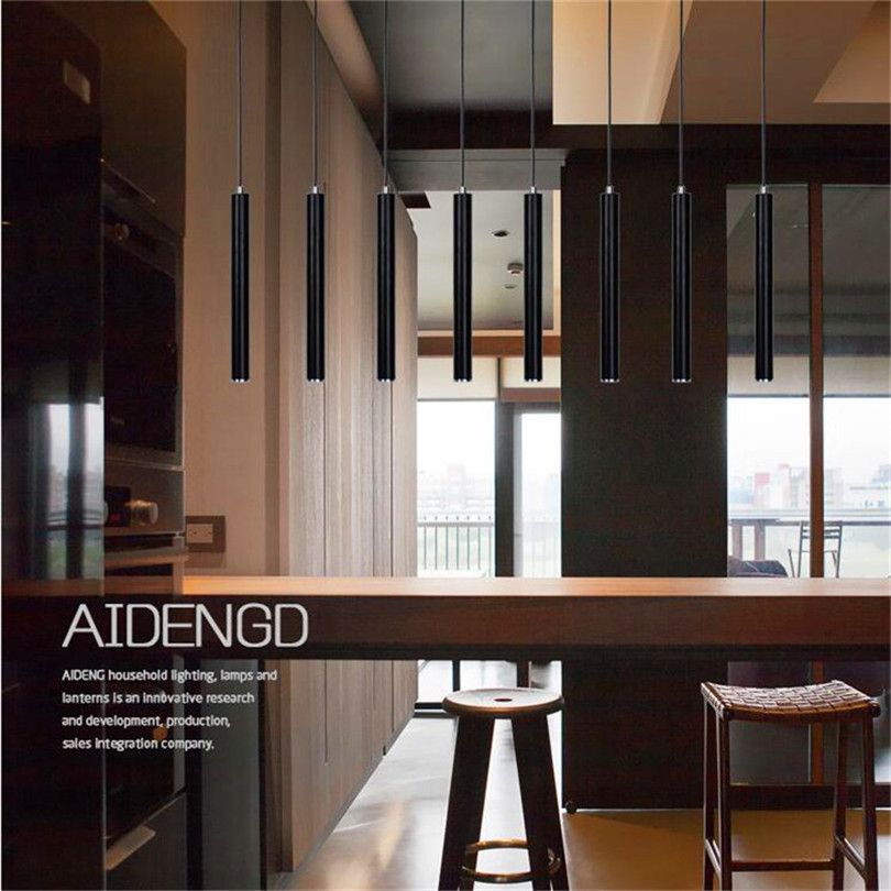 Creative Pendant Lights Modern Kitchen Lamp Dining Room Bar Counter Creative Pendant Lights Modern Kitchen Lamp Dining Room Bar Counter Pipe Light Cylinder Aluminum Hanging Ceiling Unique