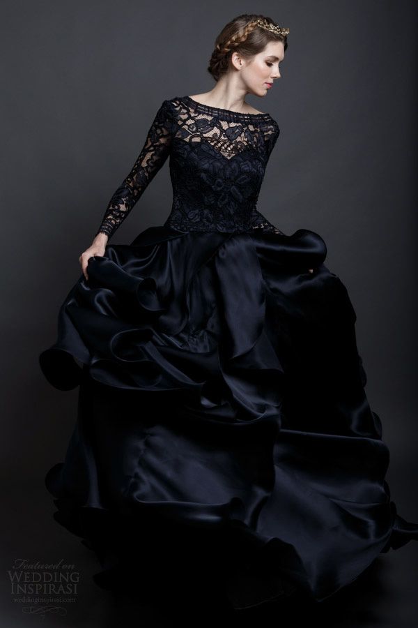 black long dress wedding