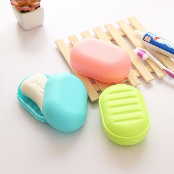 2020 Candy Leakproof Portable Soap Dishes Travel Home Plastic Soap Box